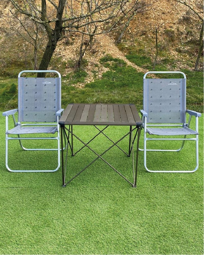 CAMPOUT BÜYÜK MASA +2 PLAJ SANDALYE SET