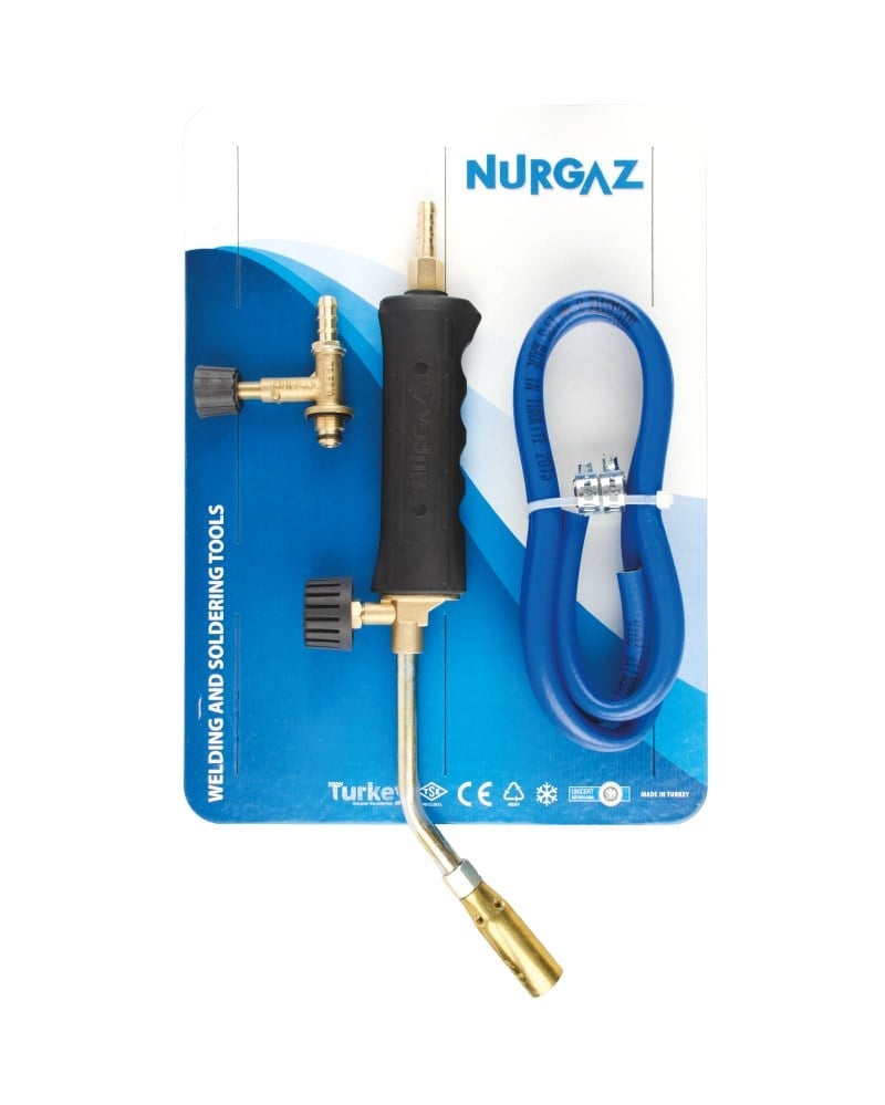 PROPAN TAV VE KAYNAK SETİ 17 MM BAŞLIKLI HORTUM KELEPÇE MUSLUK DAHİL