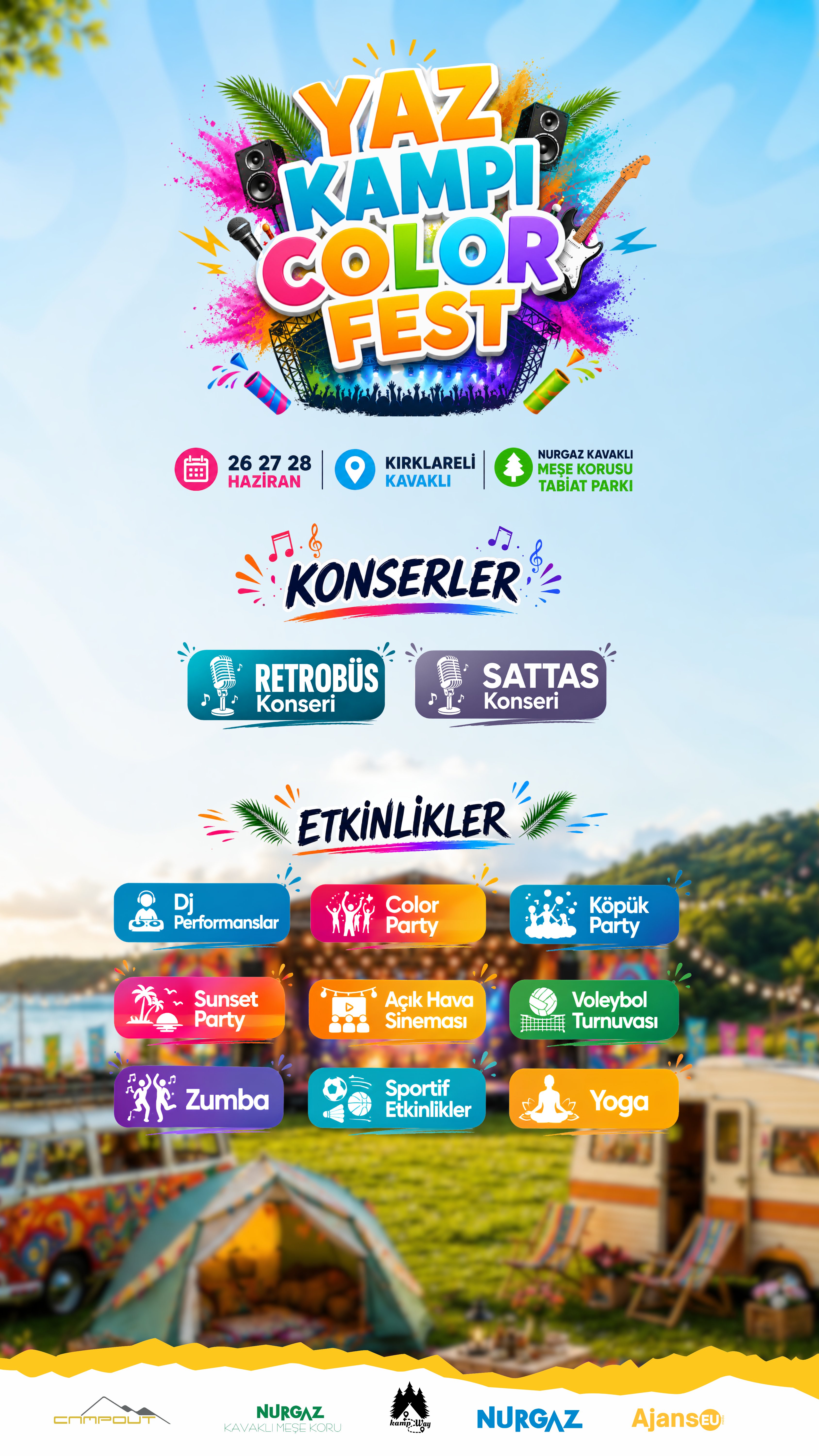 YAZ KAMPI COLOR FEST ERKEN DÖNEM BİLETİ (ÇOCUK)