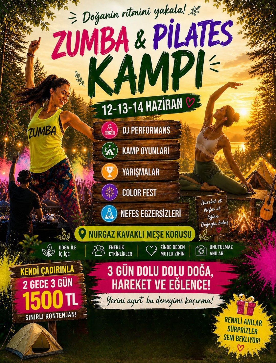 ZUMBA & PİLATES KAMPI ERKEN DÖNEM BİLETİ  (ÇOCUK)