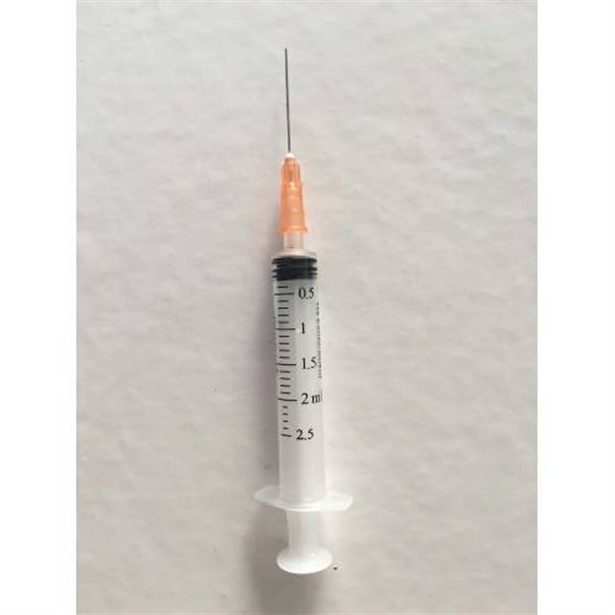 Ayset 2 CC 3 Parça (Contalı) Turuncu Uçlu Enjektör 50'li Paket