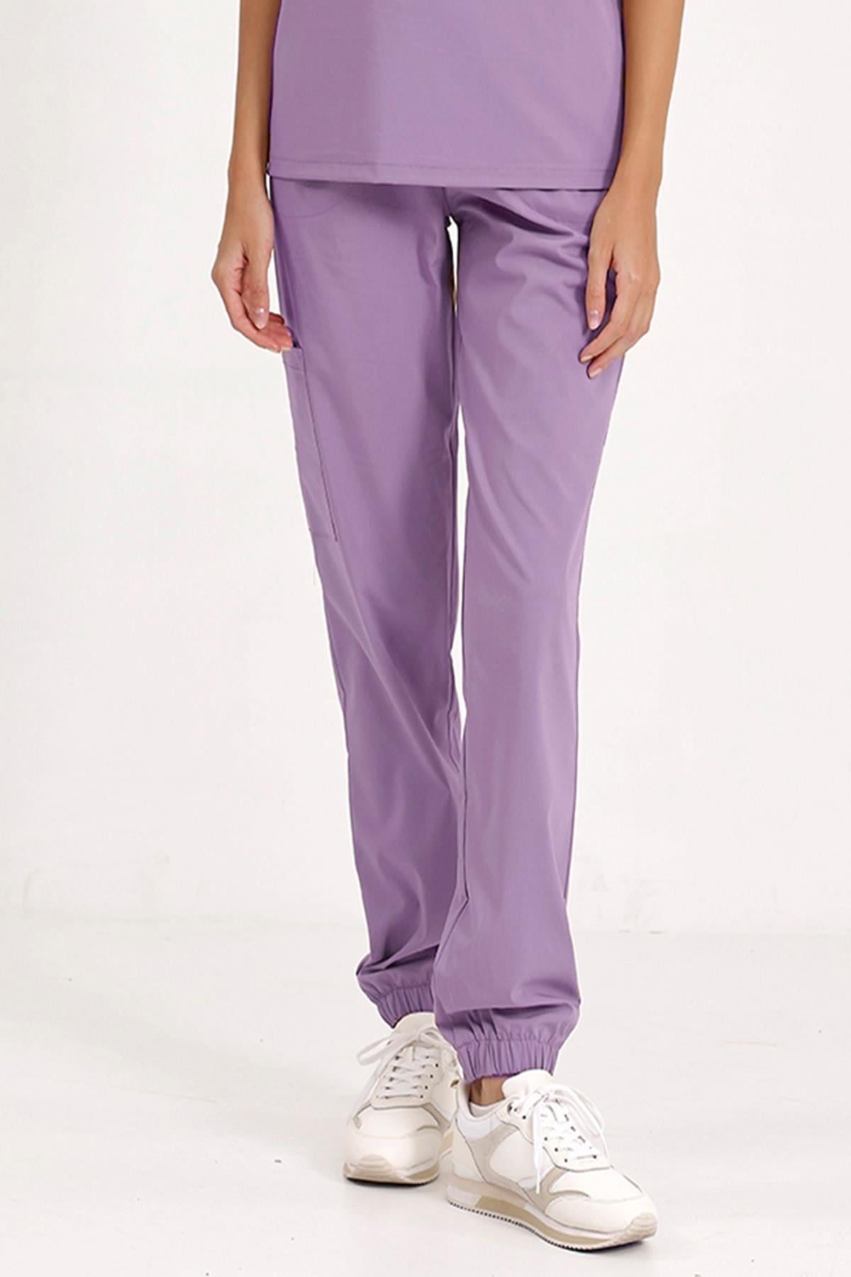 BRL Medizip Lycralı Tek Alt Jogger Pantolon Lila