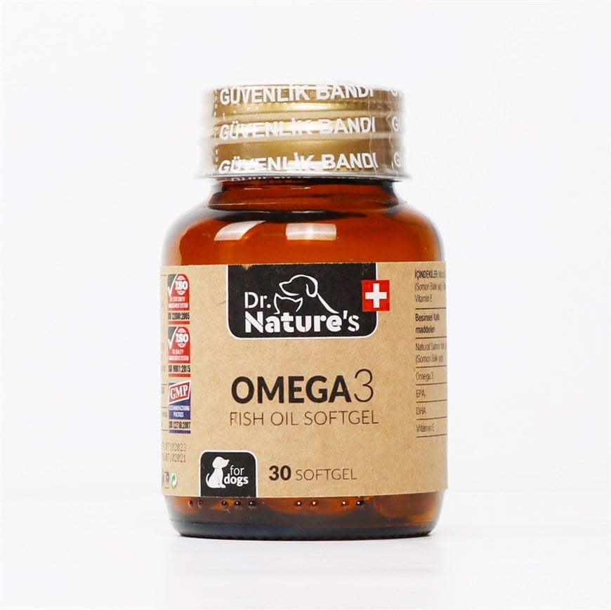 Dr. Nature's Omega Soft Jel (Köpekler İçin Bağışıklık Sistemi Güçlendirici Besin Takviyesi) 30 Tablet