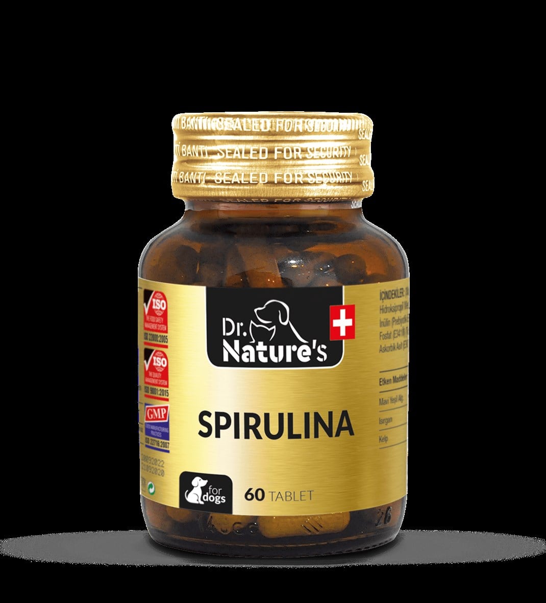 Dr. Nature's Spirulina (Köpekler İçin Besin Takviyesi) 60 Tablet