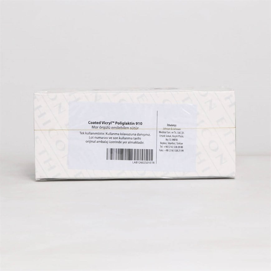 Ethicon Vicryl (Emilebilir) İplik 90 CM İğneli 12'li Paket