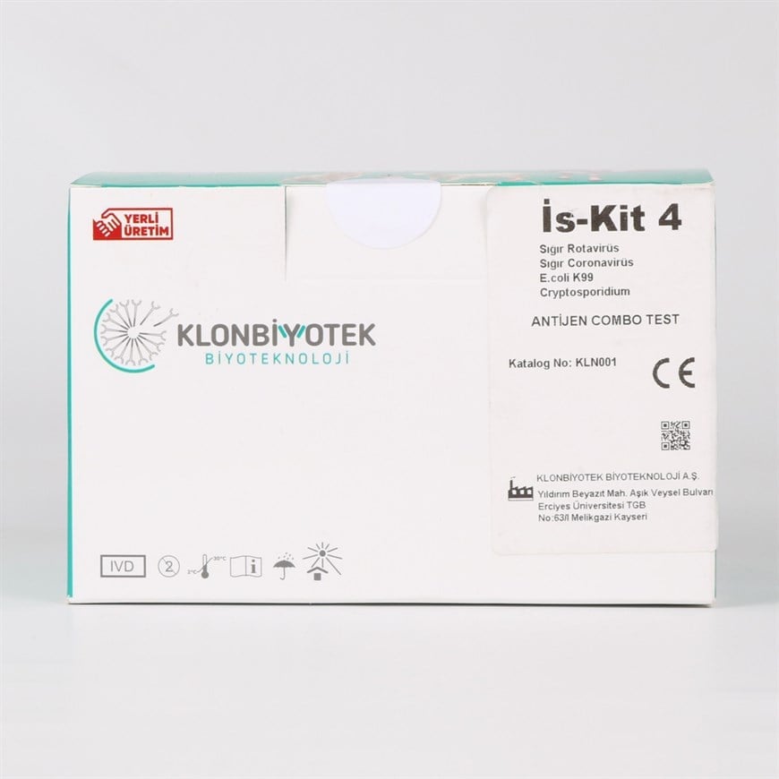 İs-Kit 4 (Rota, Corona, E Coli F5 (K99), Cryptosporidium) Ag (İshal Etkeni Tanısı) (Sığır, Koyun, Keçi) 10'lu Paket
