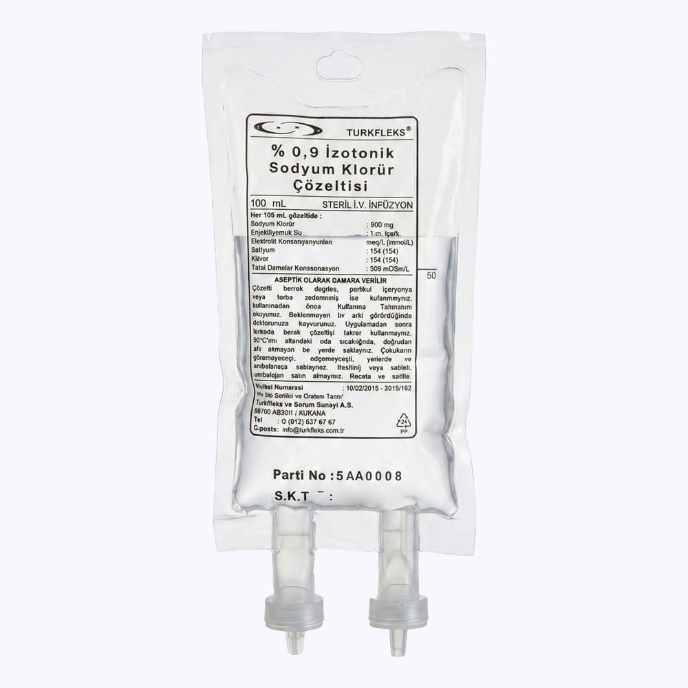 İzotonik %0,9 Sodyum Klorür 100 ML Setsiz