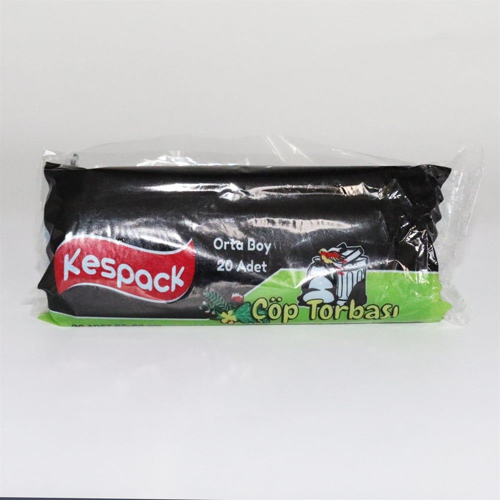 Kespack Çöp Torbası Orta Boy 55*60 CM 1 Rulo (20 Adet)