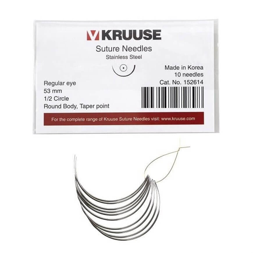 Kruuse Sütür İğnesi Regular 1/2 Yuvarlak 53 MM 10'lu Paket