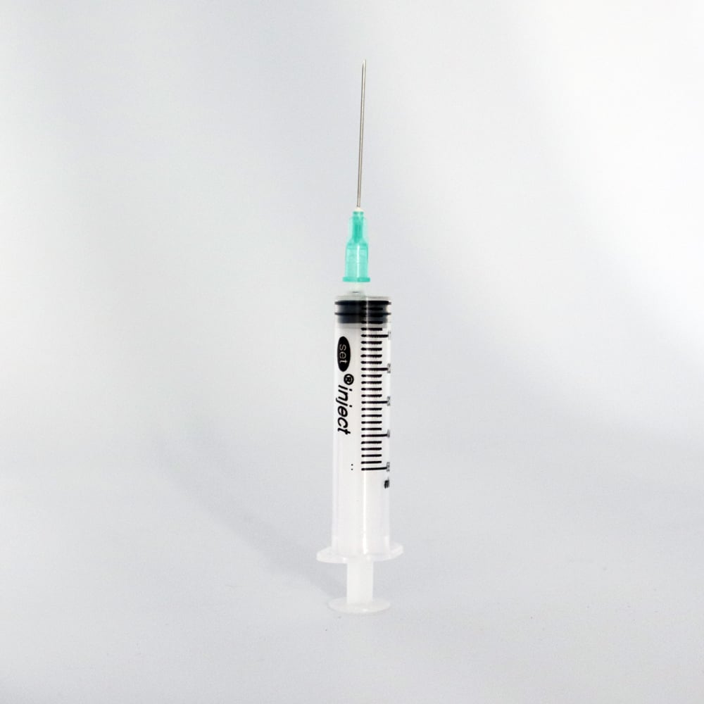 Set İnject 5 CC 3 Parça (CONTALI) Uzun ve Yeşil Uçlu Enjektör 250'li Paket