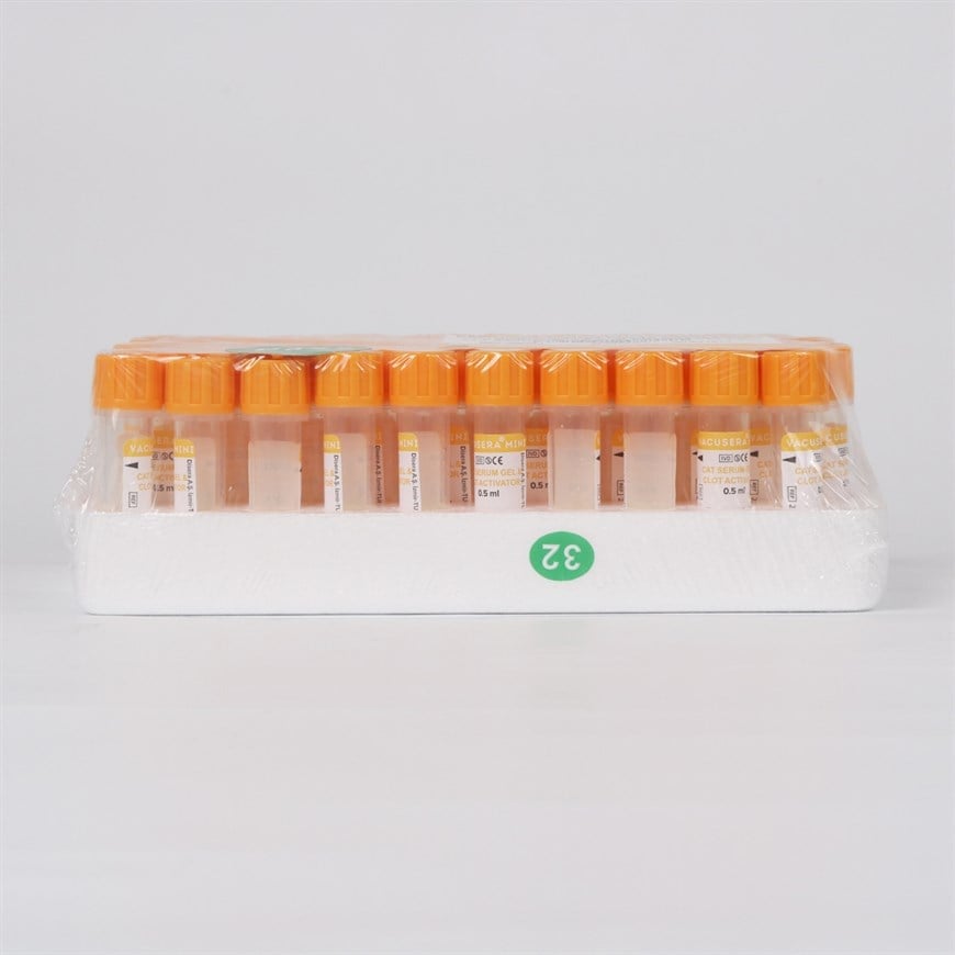 Vakumlu Jelli Tüp 0,5ml (Pediatrik)  (Sarı Kapak) 50'li Paket