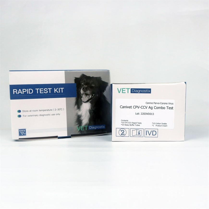 Vet Diagnostix Canine Parvo (CPV) Ag + Corona (CCV) Ag 10'lu Paket