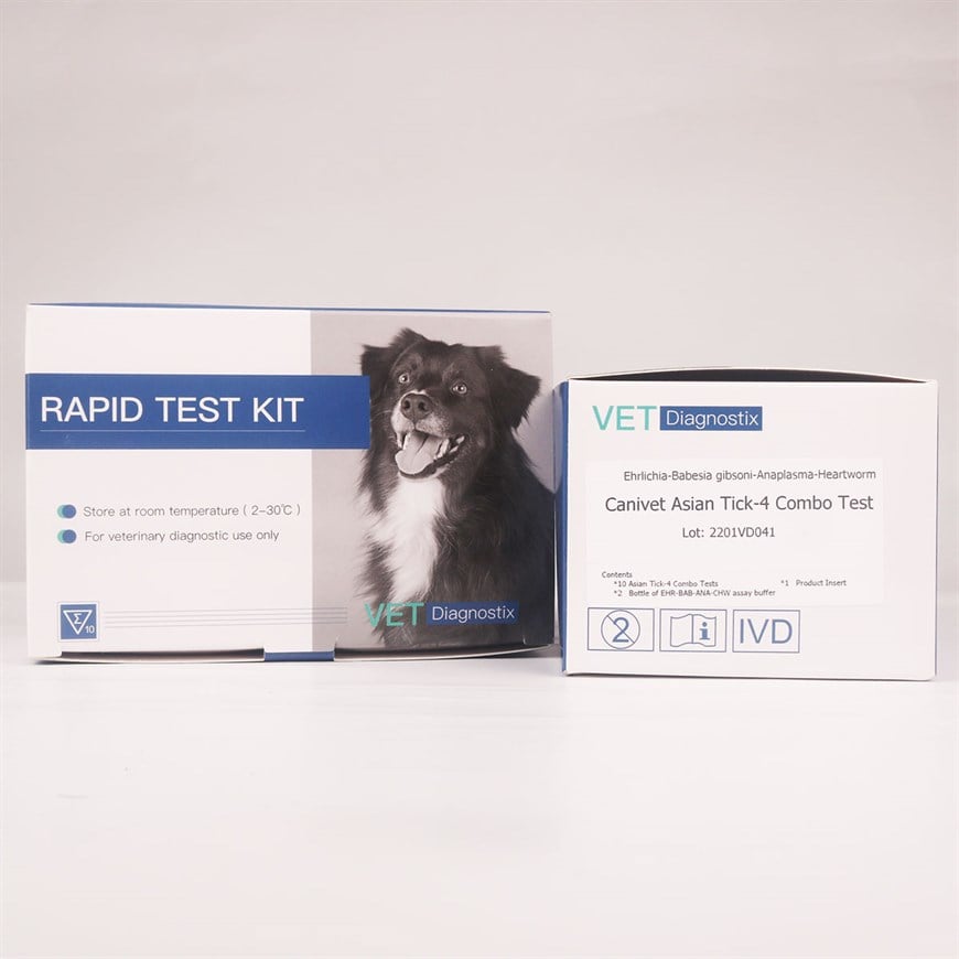 Vet Diagnostix Ehrichia + Babesia + Anaplasma + Heartworm Ab 10'lu Paket