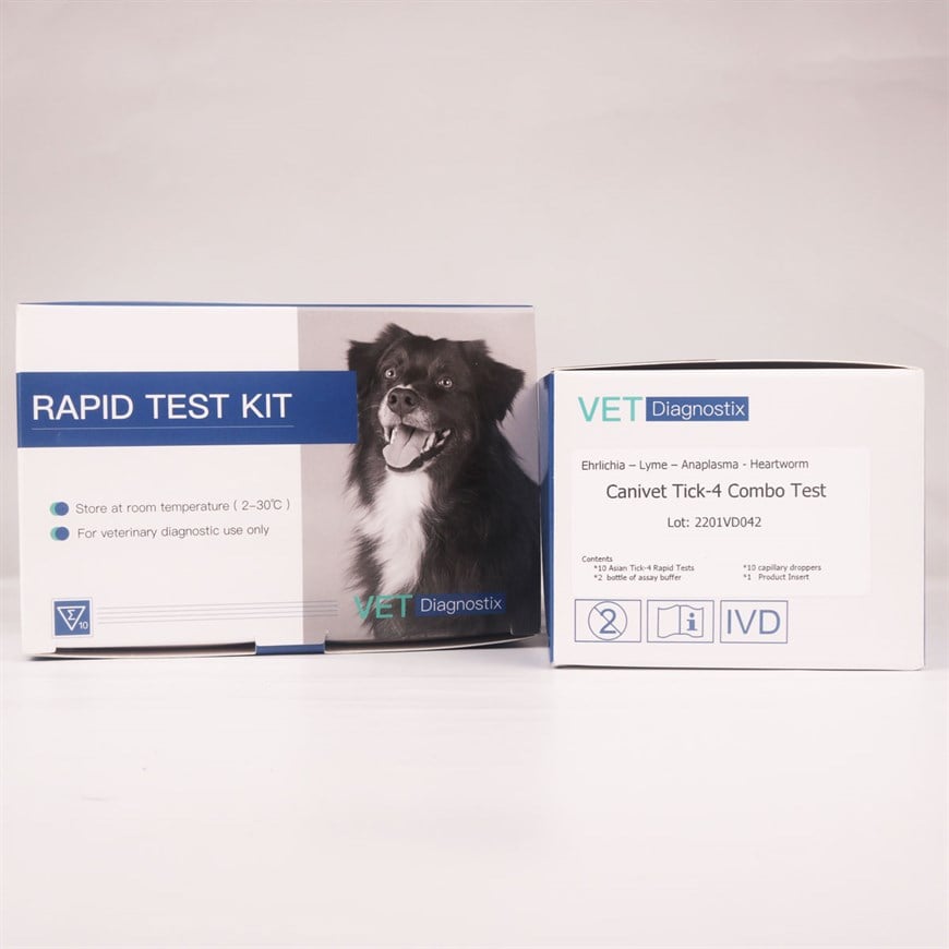 Vet Diagnostix Ehrichia + Lyme + Anaplasma + Heartworm Ab 10'lu Paket