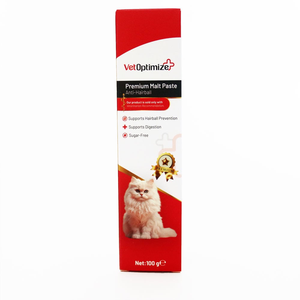 VetOptimize Kediler İçin Malt Macun (Tüy Yumağı Önleyici Anti- Hairball) 100 Gr