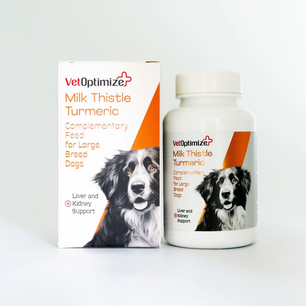 VetOptimize Milk Thistle Turmeric (Büyük Irk Köpekler İçin Karaciğer ve Böbrek Desteği) 45 Tablet
