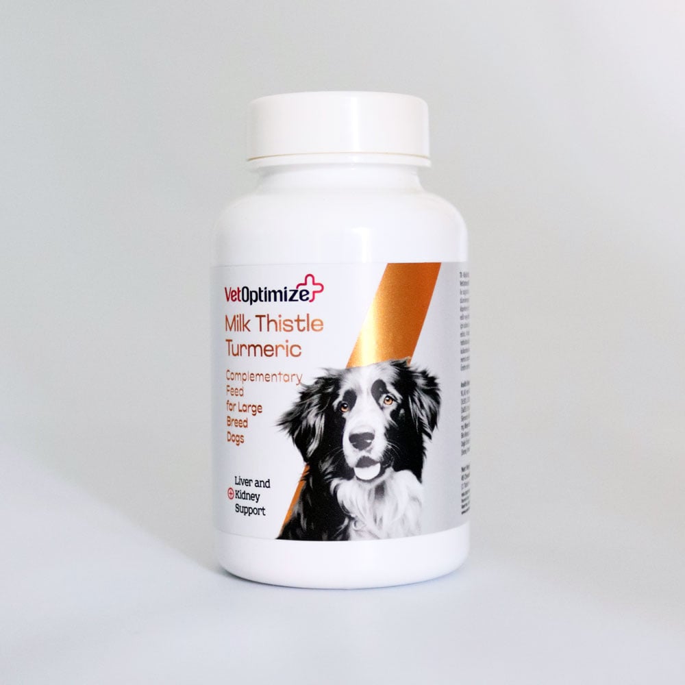VetOptimize Milk Thistle Turmeric (Büyük Irk Köpekler İçin Karaciğer ve Böbrek Desteği) 45 Tablet