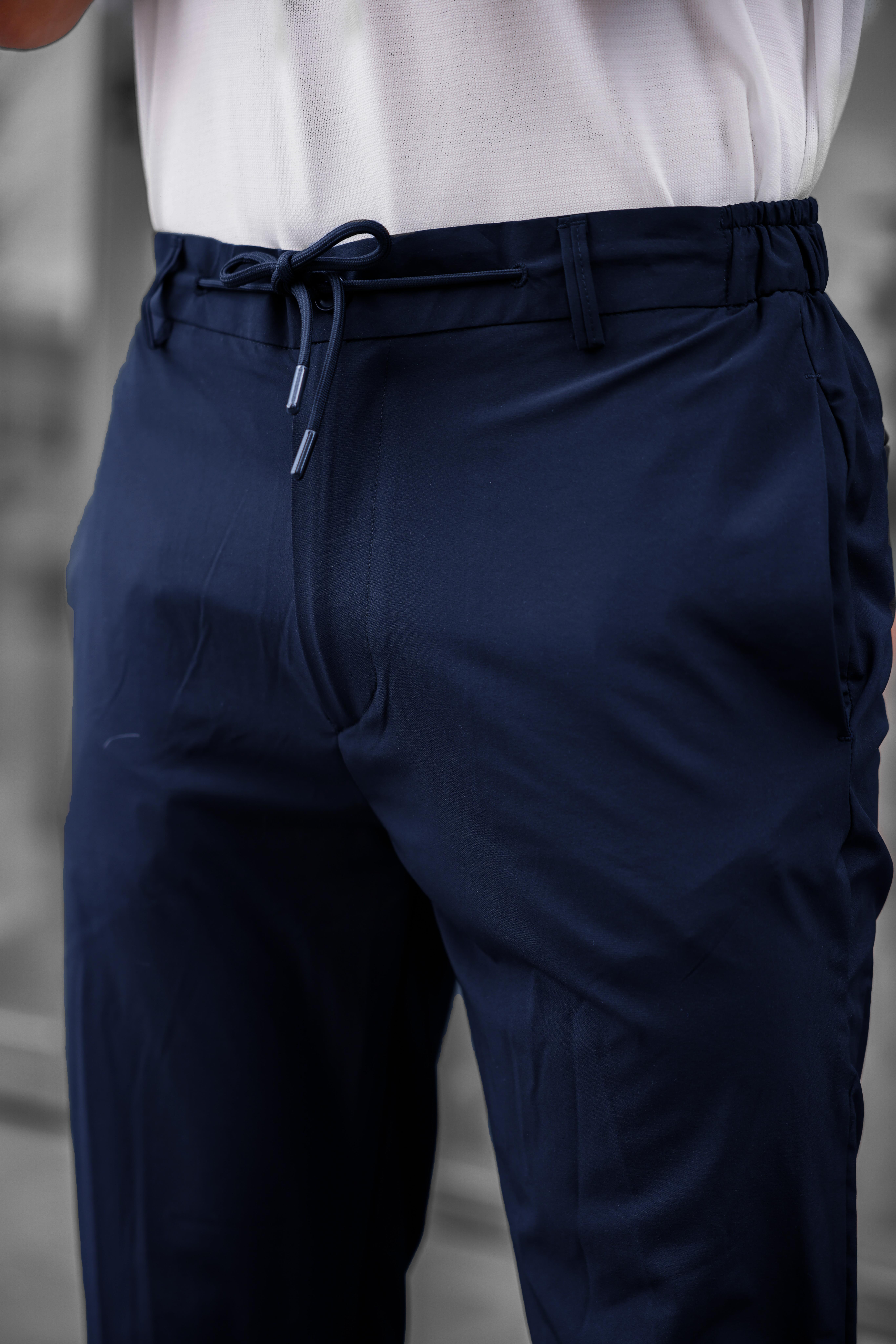 Jogger Paraşüt Kumaş Lacivert Renk Erkek Pantolon