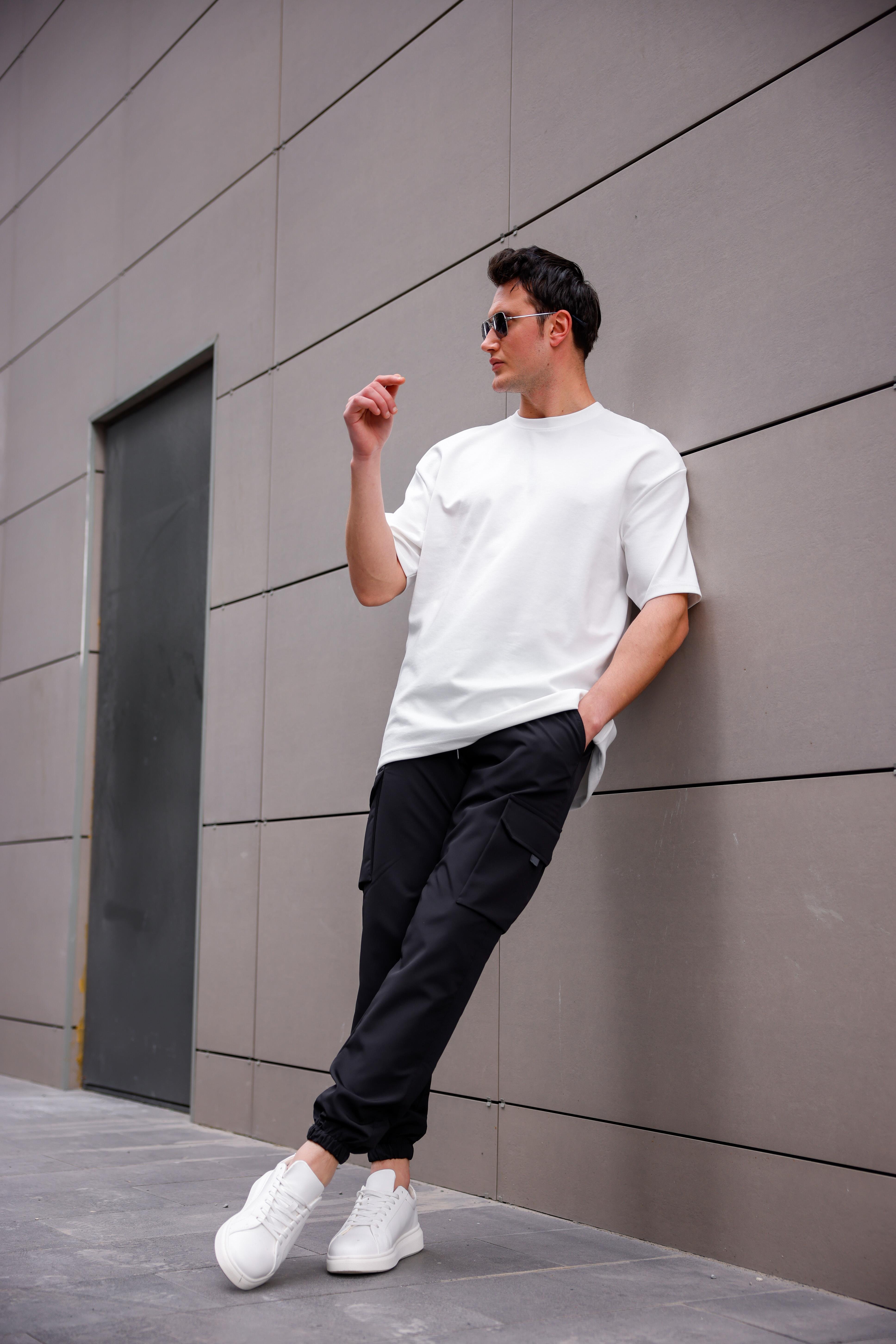 Paraşüt Kumaş Siyah Renk Erkek Pantolon