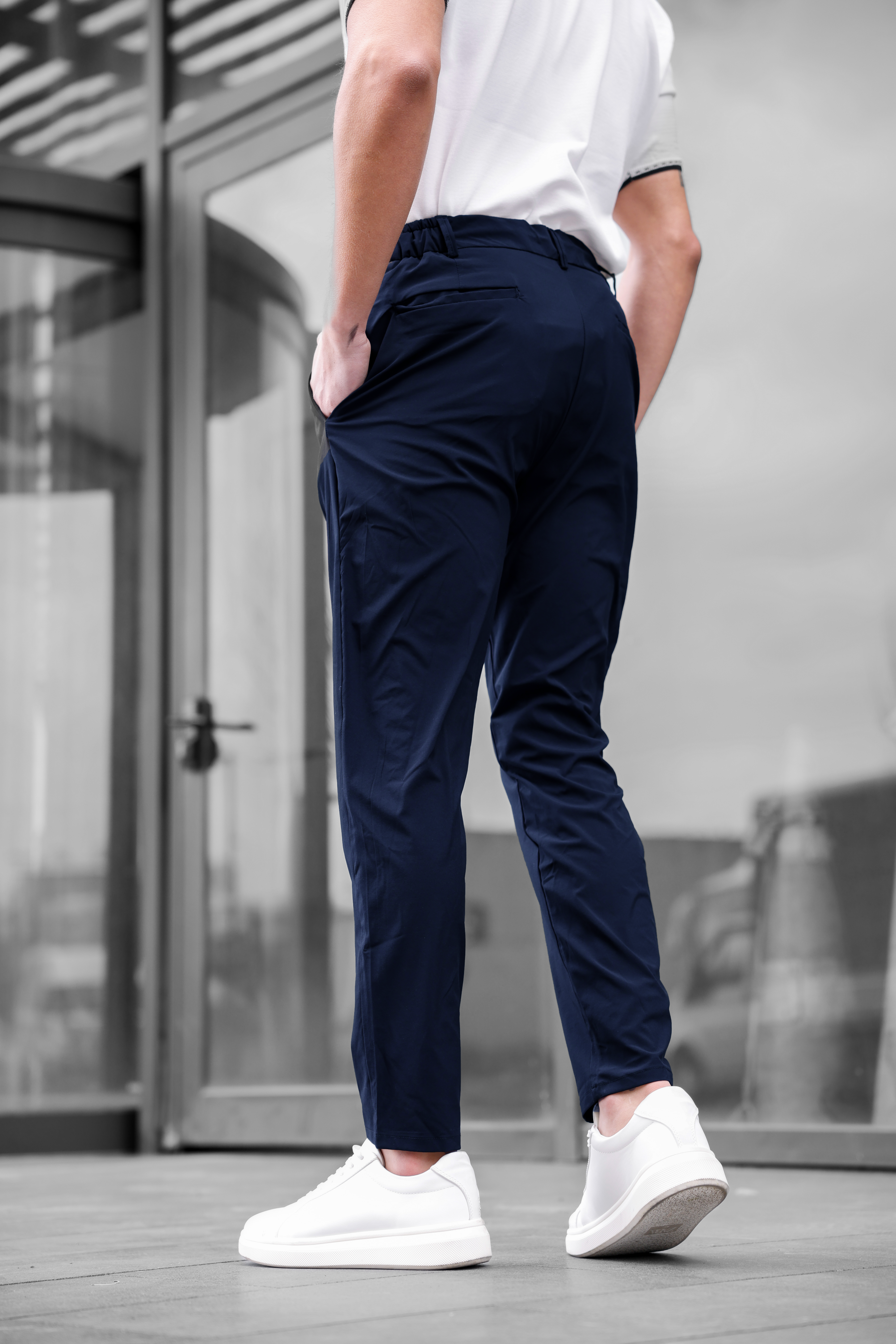 Jogger Paraşüt Kumaş Lacivert Renk Erkek Pantolon