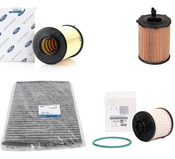 Ford Focus 2014-2018 1.5 TDCİ Periyodik Yağ Bakım Filtre Seti Orjinal Marka AV6N19G244AAHF-9801366680-2S6Q6714AB-AV619601AF