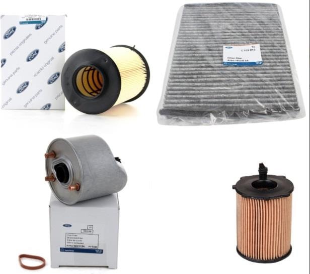 Ford Focus 2014-2018 1.6 TDCI Periyodik Yağ Bakım Seti Orjinal Marka AV619601AF-2S6Q6714AB-AV6N19G244AAHF-AV6Q9D410AA