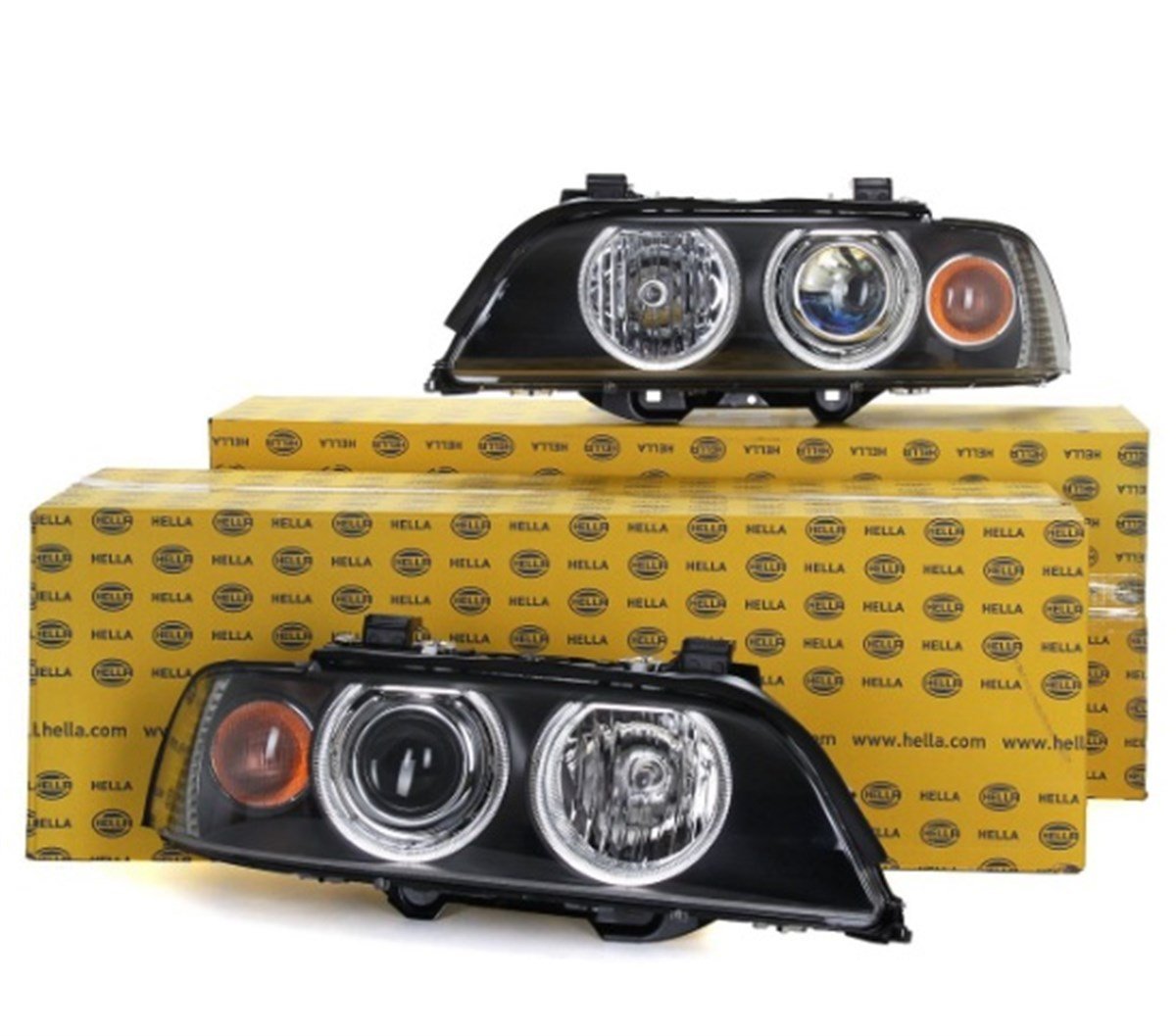 Bmw 5 Serisi E39 Kasa Ön Far Takımı Xenon Halkalı Sağ Sol Hella Marka 63126912436-	63126912435