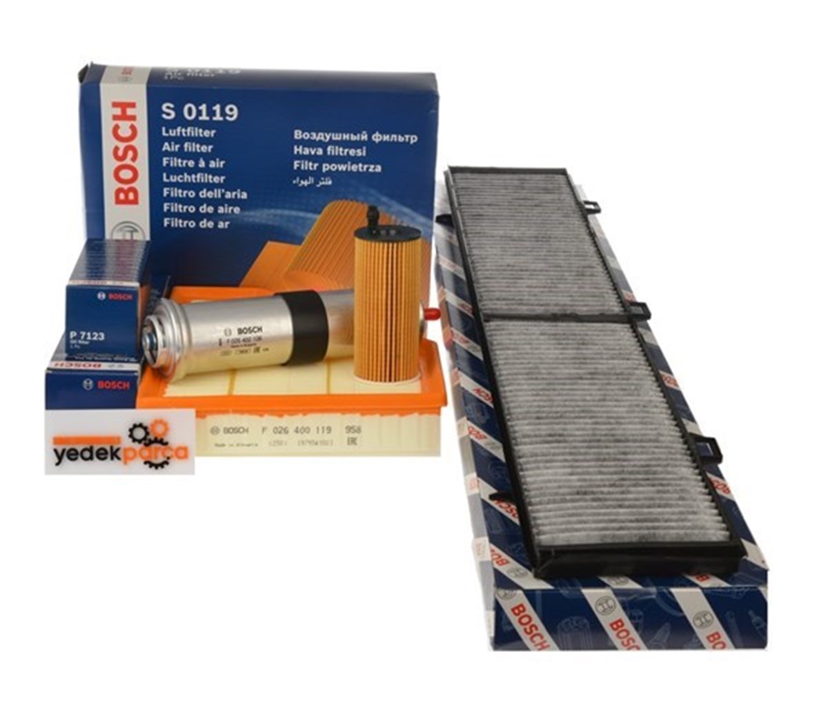 Bmw E90 320d 2010 Sonrası 177 HP Periyodik Bakım Filtre Seti Bosch Marka Yağsız 11427807177-64319313519-13717797465-13327793672