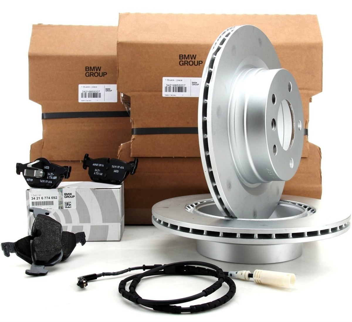 Bmw E90 Kasa 320d Arka Fren Disk Ve Balata Takımı Orjinal 34216855007-34216774692-34356789445