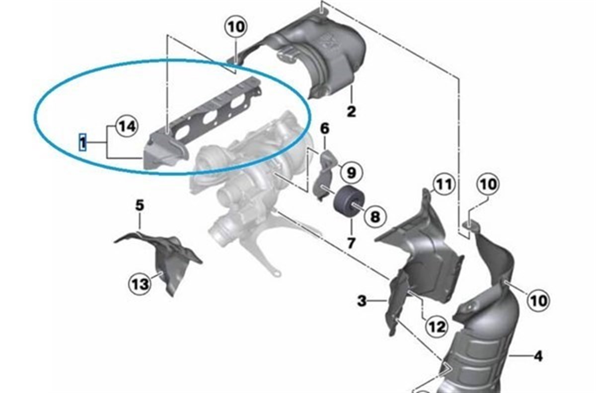 Bmw F20 Kasa 116i Eksoz Manifold Contası Orjinal 11627606647