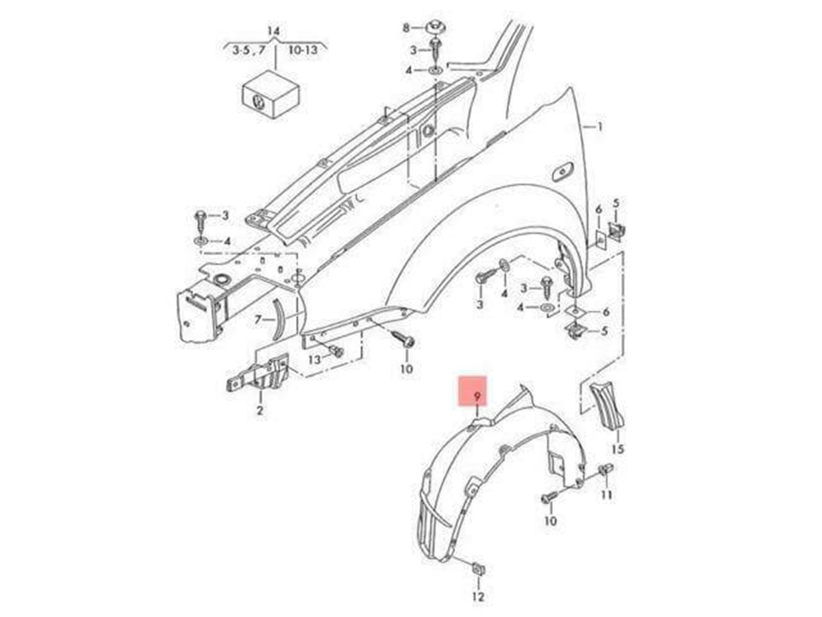 Bora Ön Sol Çamurluk Davlumbazı İthal Marka