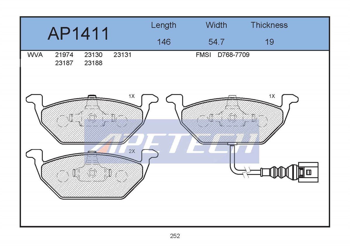 Golf 4 Ön Fren Balatası Apetech Marka