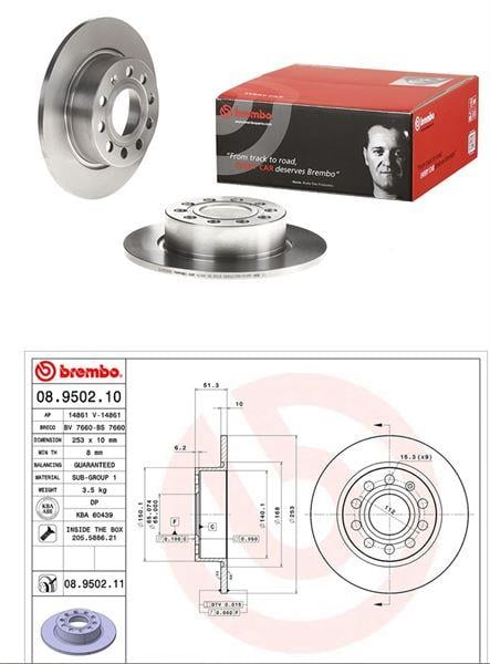 BREMBOGolf 6 1.6TDI Arka Disk Takımı Brembo1K0615601AB