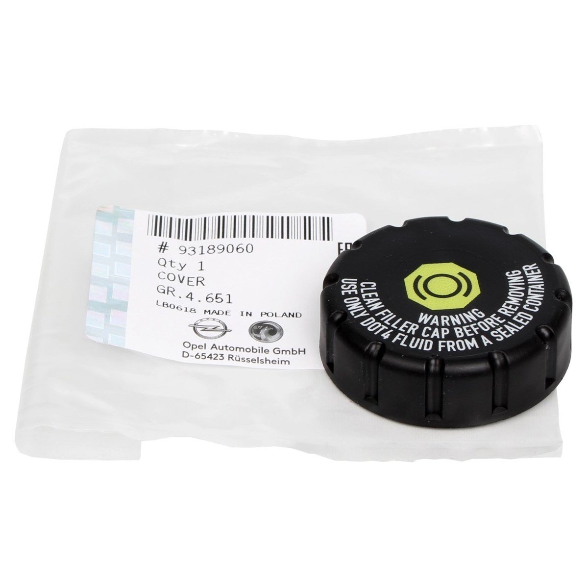 Opel Astra H Fren Hidrolik Depo Kapağı Orjinal Gm Marka 