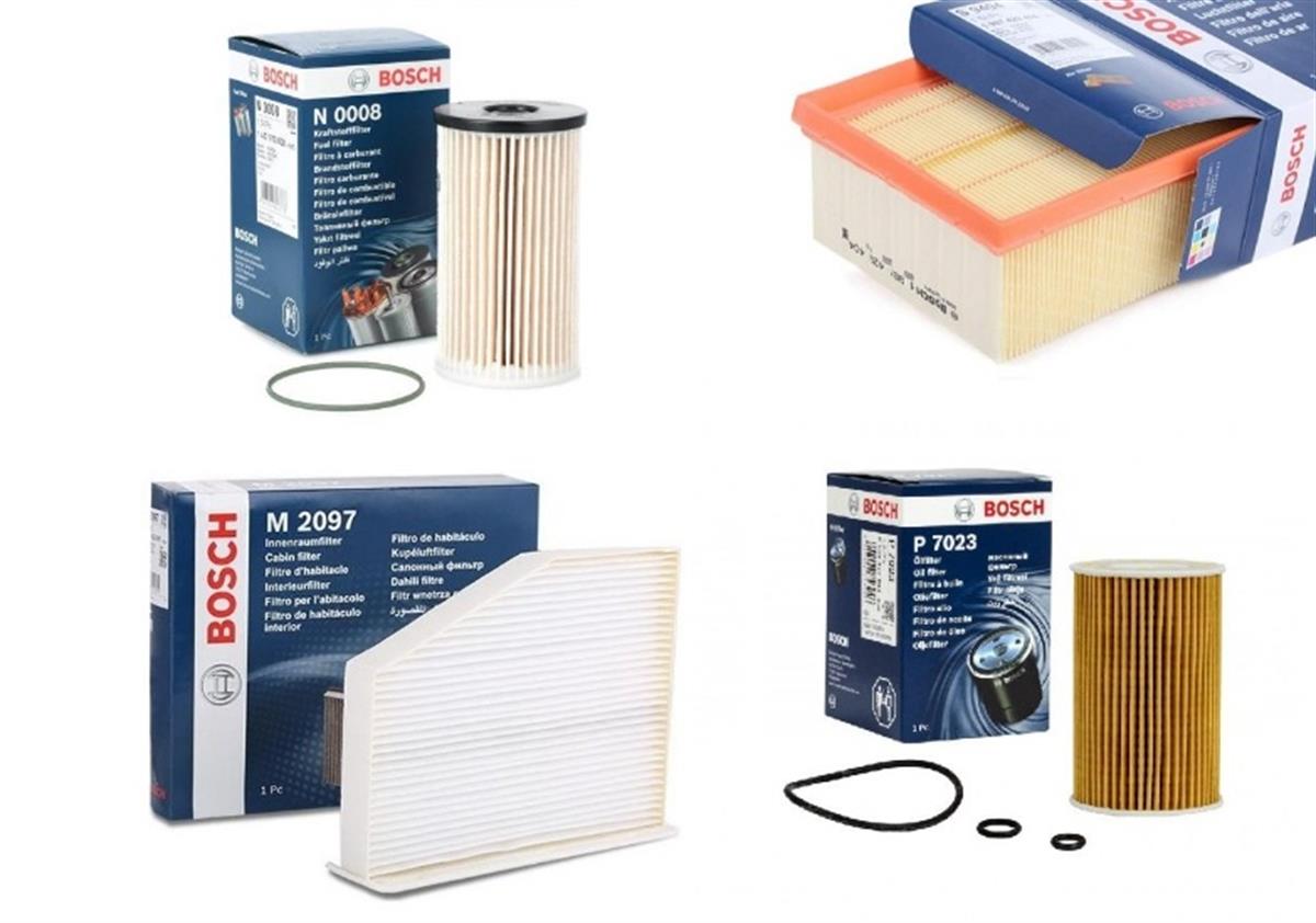 Skoda Octavia 1.6 TDI CAY Bakım Filtre Seti Bosch Marka 03L115562-1K0819644A-1K0129620D-3C0127434