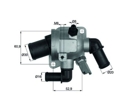 MAHLETERMOSTAT (KOMPLE) (88°C) DOBLO-FIORINO-LINEA-PUNTO-CORSA D-ASTRA H-COMBO 1.3 MTJ 1.3 CDTİ (MÜŞÜRLÜ)MAHLE TI173.88