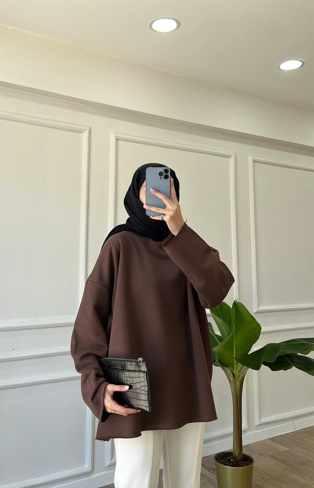 Acı Kahve Basic Bisiklet Yaka Sweatshirt