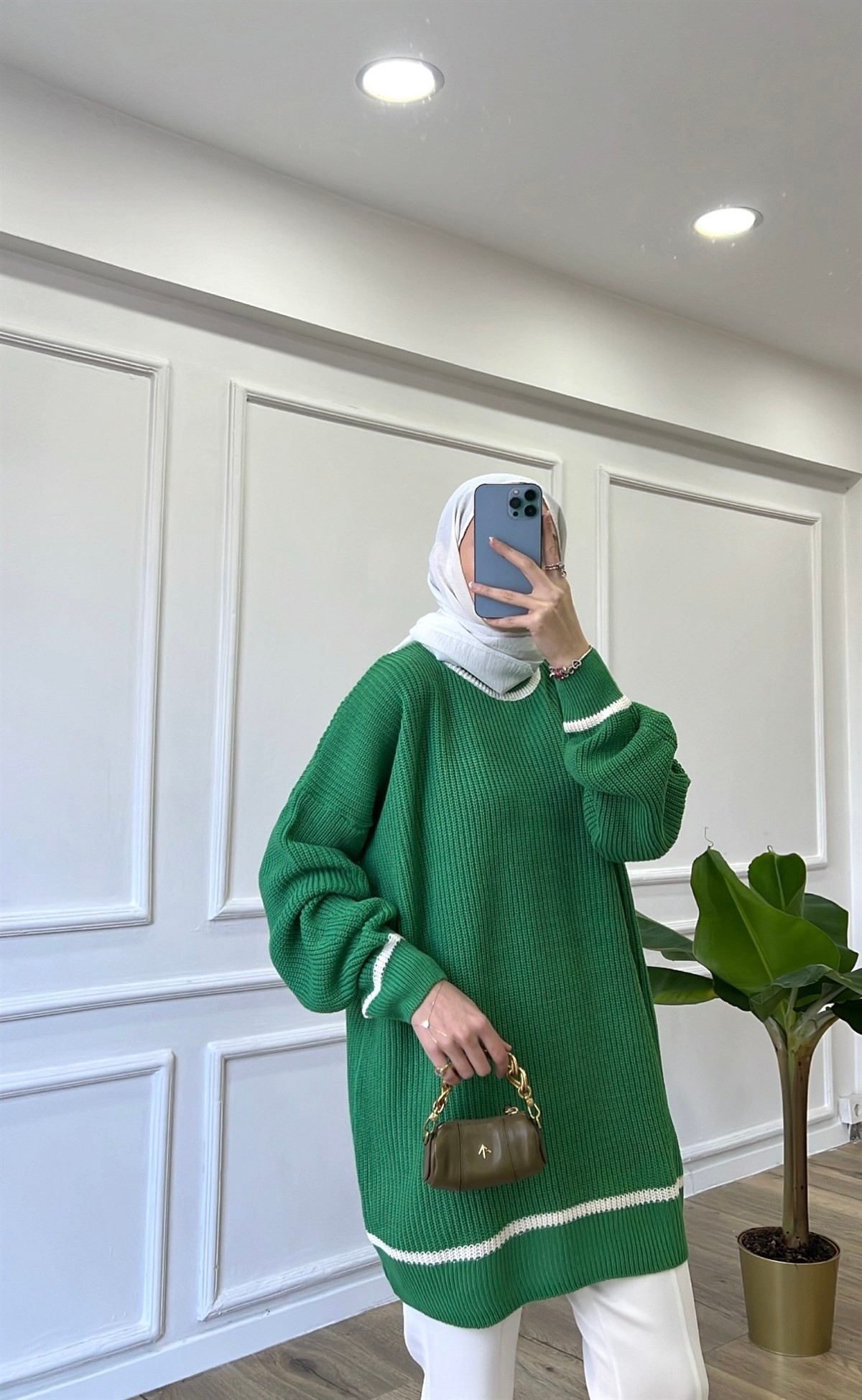 Benetton - Tek Şeritli Kazak