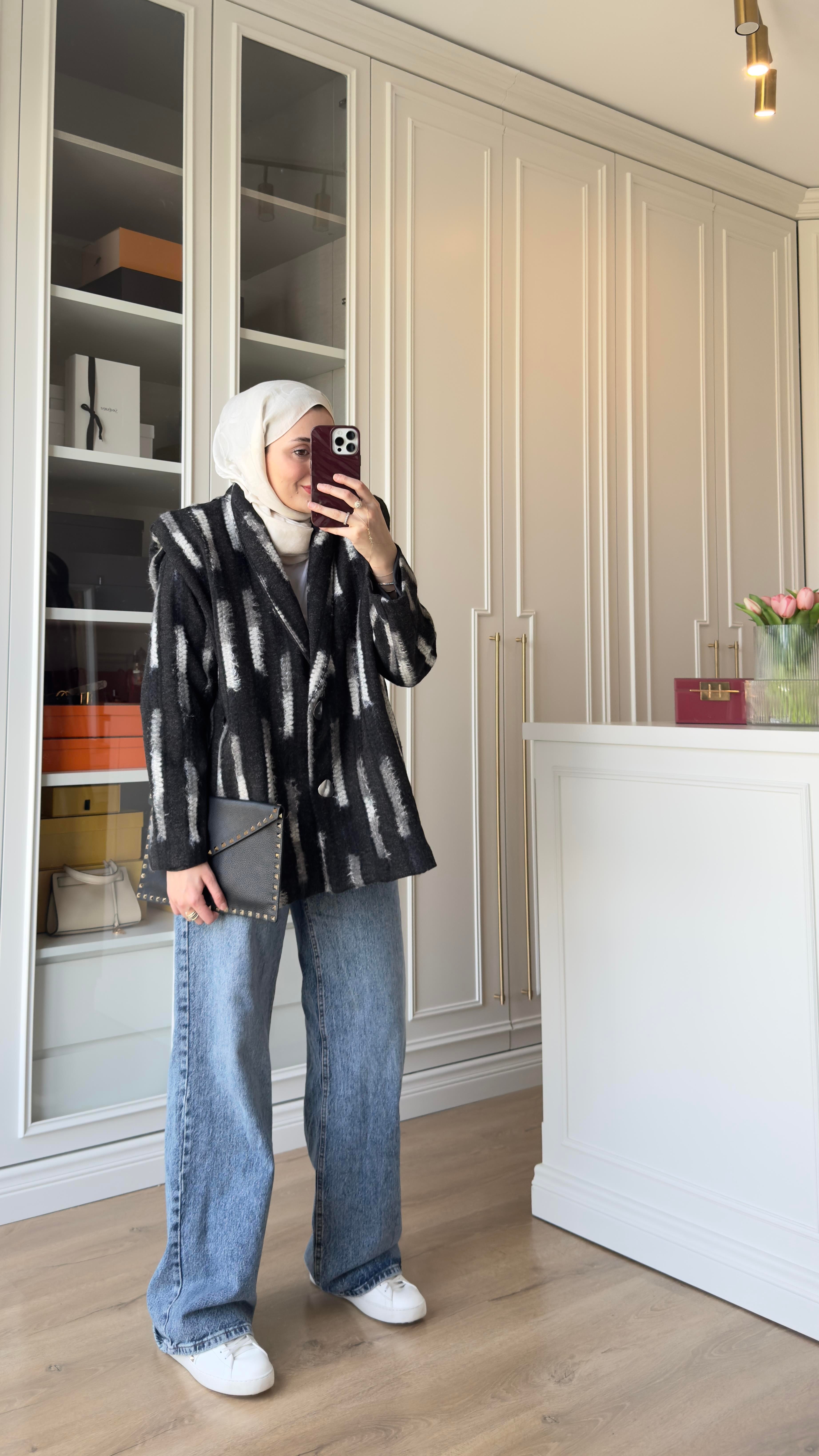Hola Kaşe Ceket Siyah