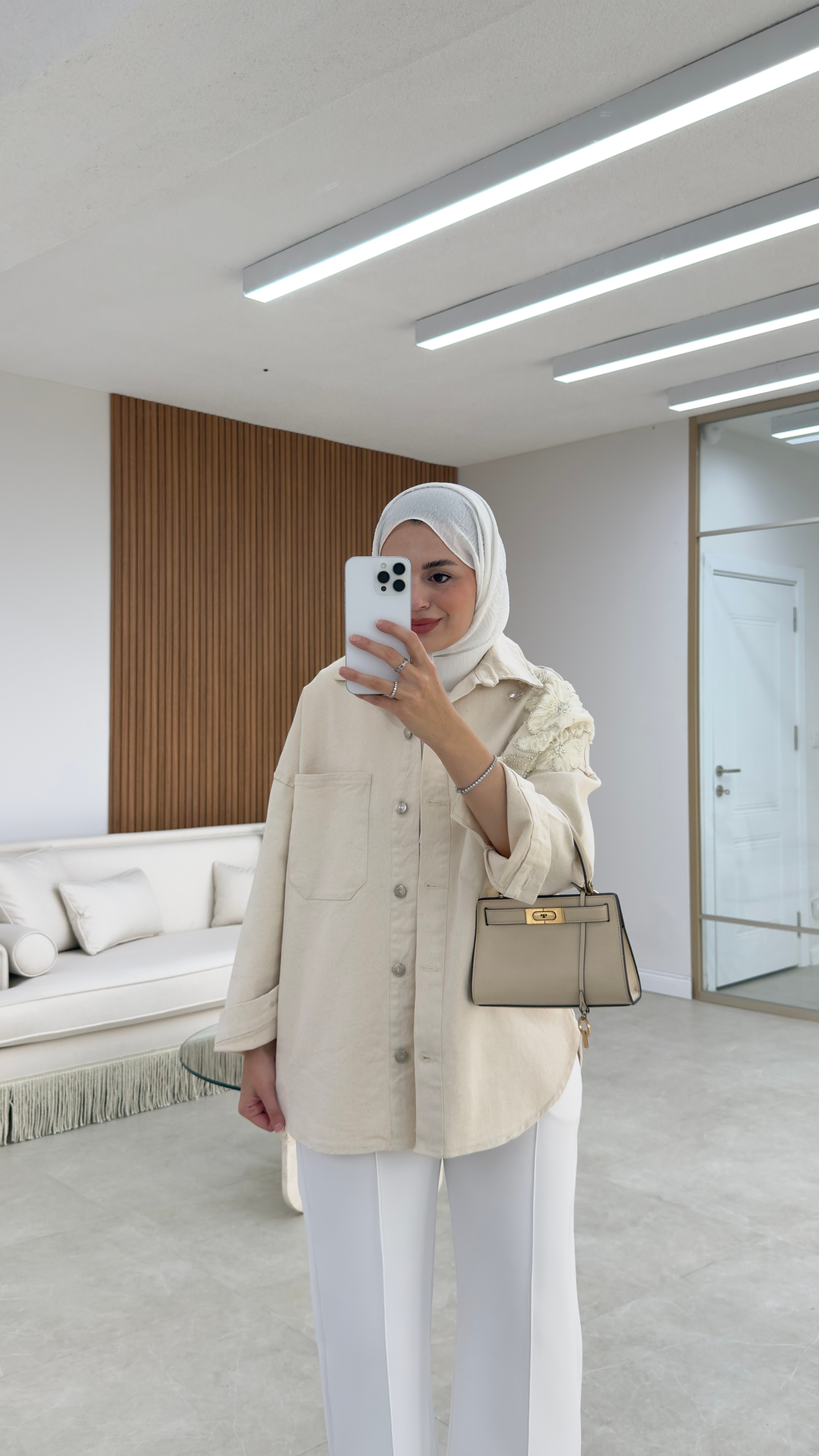 Kely Çiçek Detaylı Ceket Taş