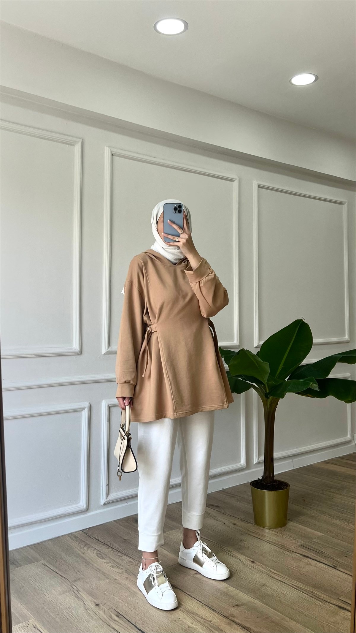 Kemerli Sweatshirt - Camel