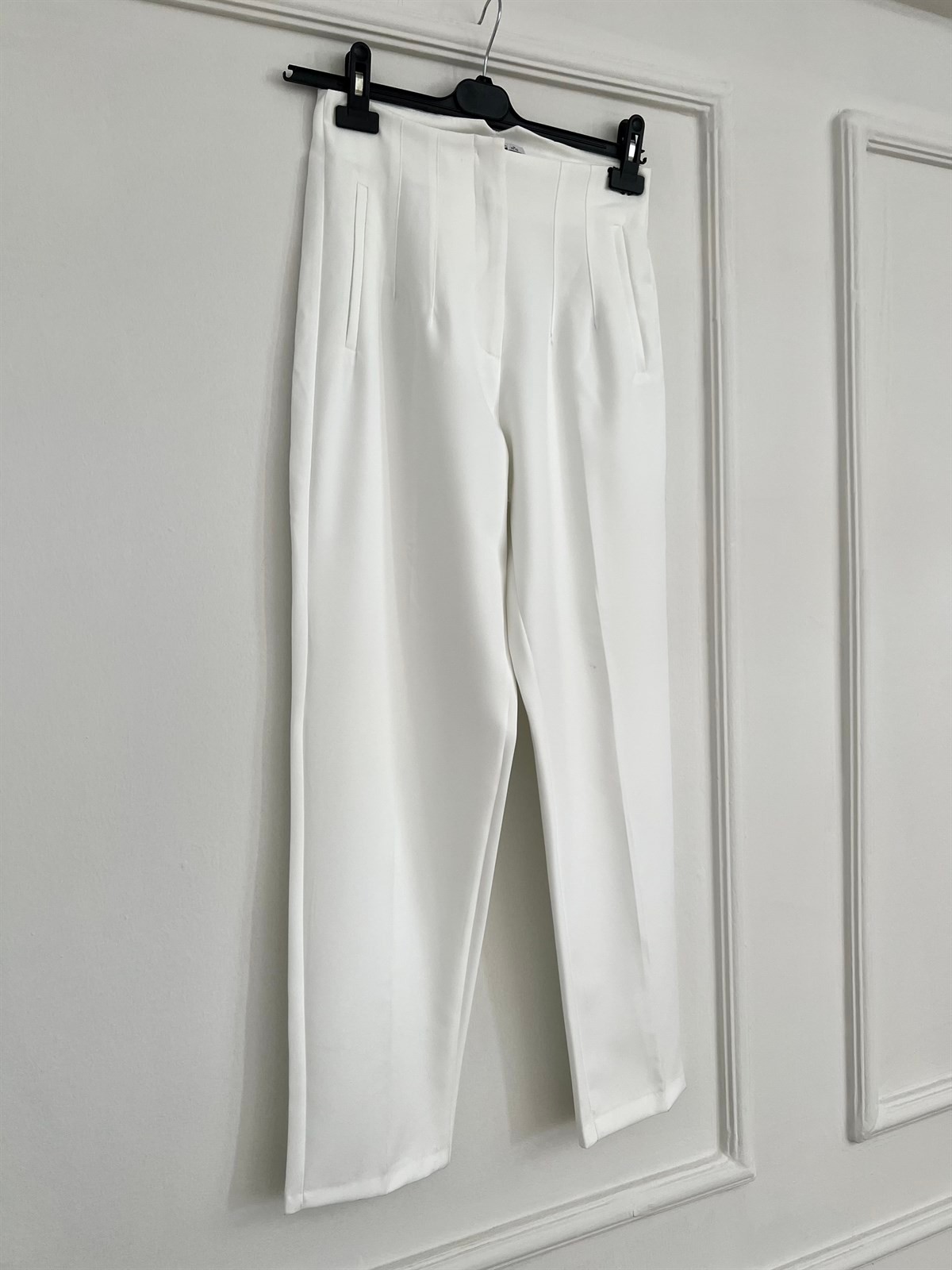 Krep Pantolon - Beyaz