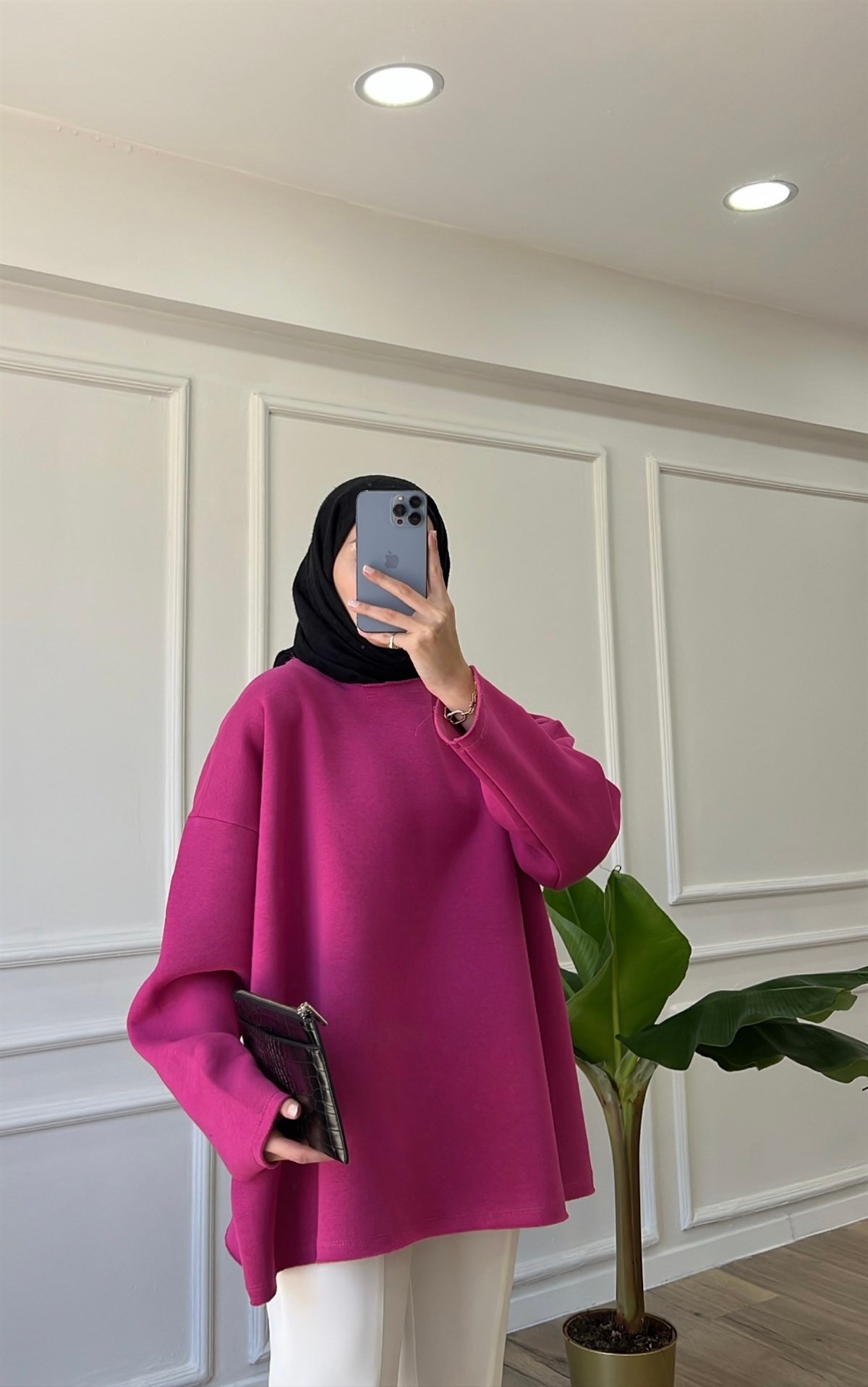 Pembe Basic Bisiklet Yaka 