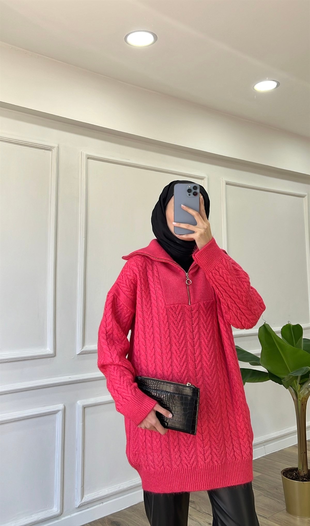 Pembe Örgülü Kazak 