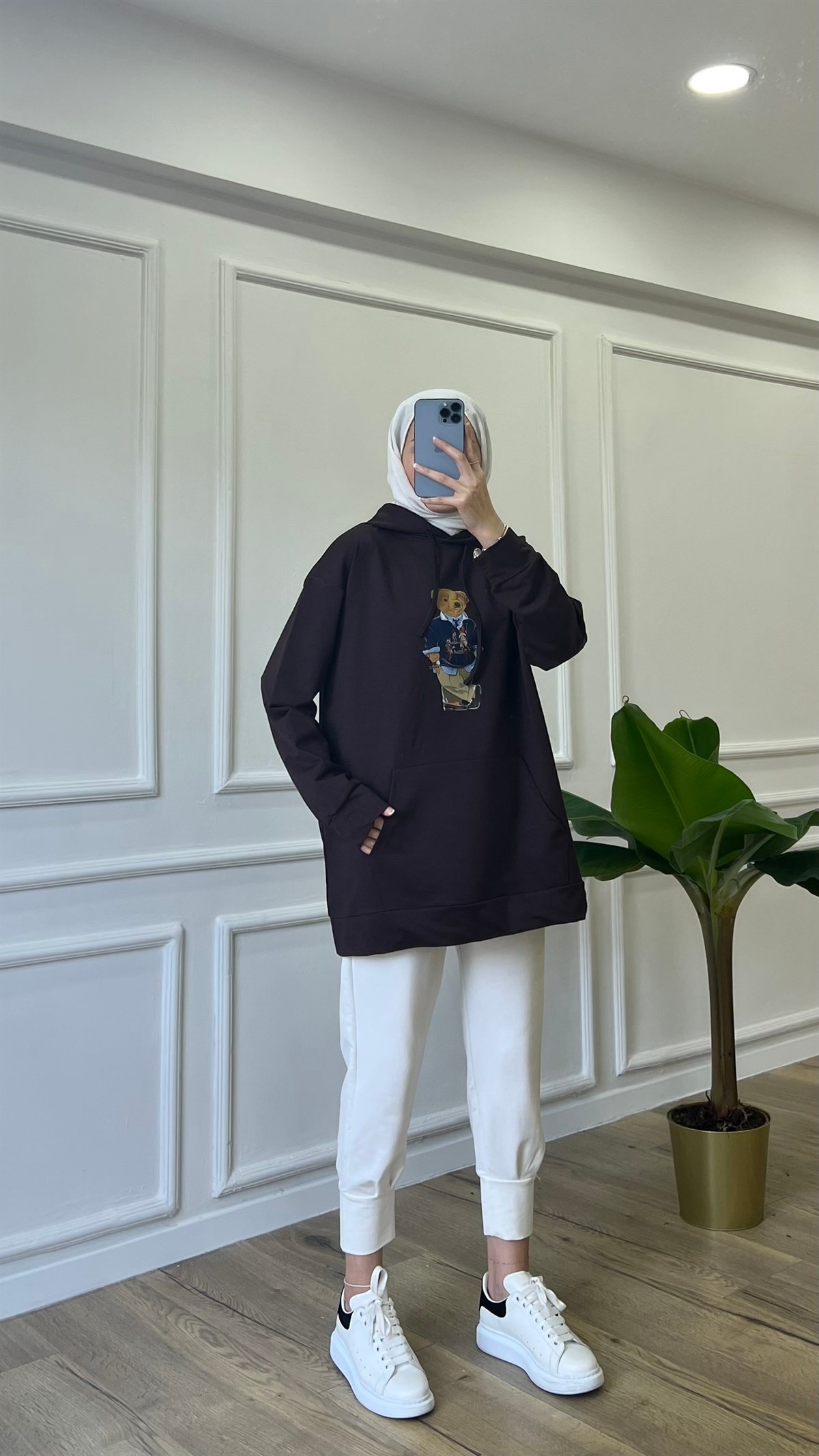 Teddy Sweatshirt - Acı Kahve