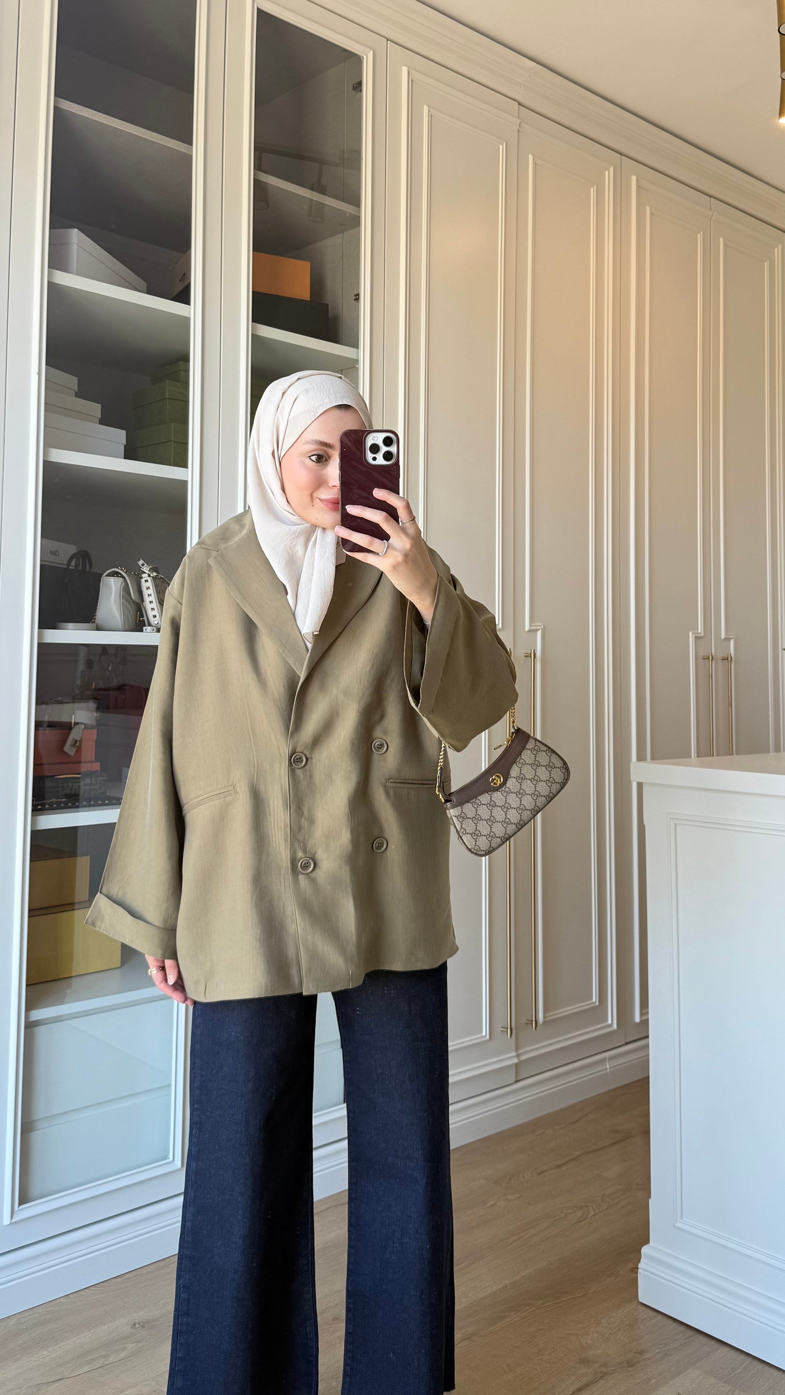 Tensel Blazer Ceket Haki