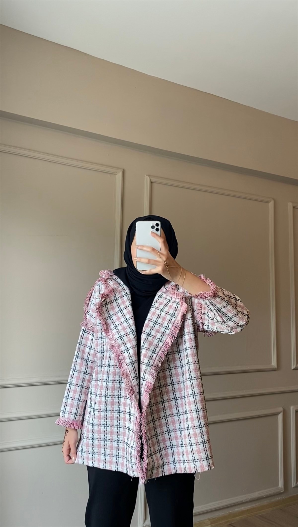 Tüvit Ceket - Pembe
