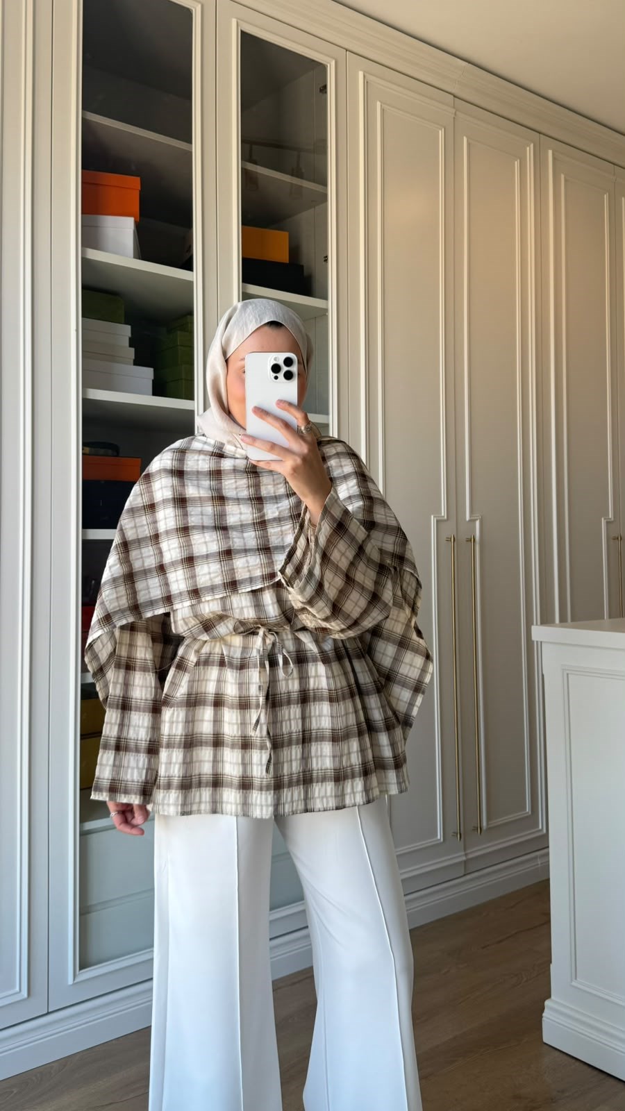Vina Şallı Bluz Kahve