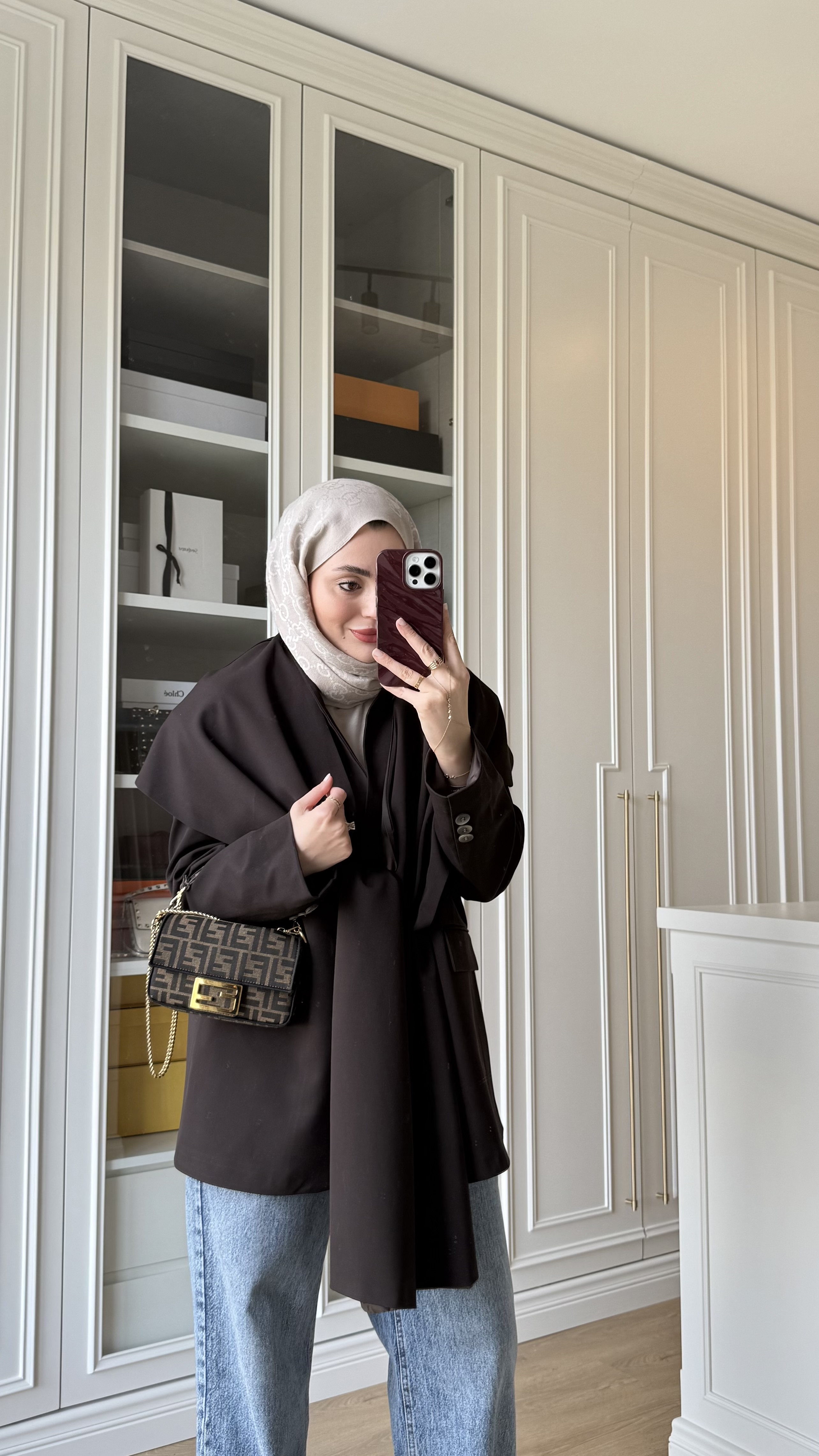 Zr Model Şallı Blazer Ceket Acı Kahve 