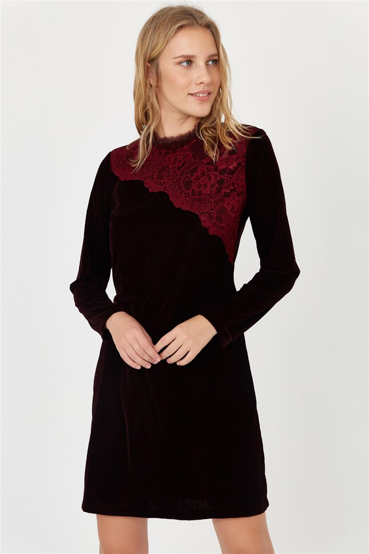 Bordo 19WE026 ELBİSE